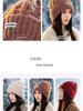 Korean-Style Versatile Loose Knit Beanie for Women - Windproof, Warm Ear Protection, Large Head Circumference, Slim-Face Design for Autumn and Winter.