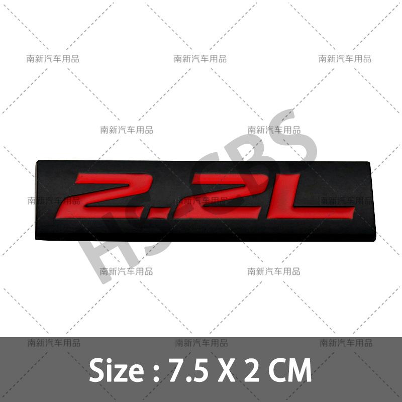 3D Metal 2.0L 2.2L 2.3L 2.4L 2.5L 2.6L 2.7L 2.8L Car Engine Displacement Badge Rear Trunk Emblem Stickers Decorative Accessories