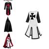 Halloween Knights Templar Outfit With Polyester Fabric And Split Design For Stage Shows