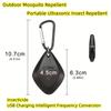 USB Mini Sonic Insect Repellent | Intelligent Variable Frequency Repels Mosquitoes/Fleas/Ticks | ABS Material, Portable for Travel/Camping/Home/Garden