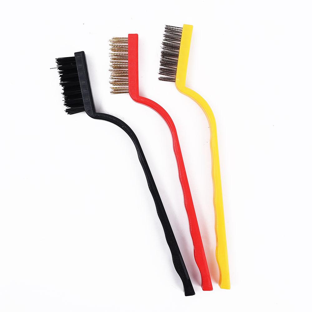 3PCS Gas Stove Cleaning Brushes Kitchen Tool Metal Fiber Brushes Iron Brush Cleaning Wire Brush Copper Brush Cleaning Tools