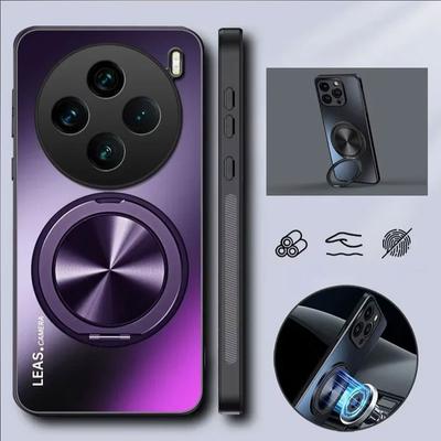 Μαγνητική Θήκη για VIVO X200 Ultra Ματ Αντικραδασμική 360° Περιστρεφόμενη Βάση Δαχτυλιδιού Κάλυμμα για VIVO X200s X100 Ultra X100s X200Pro Mini