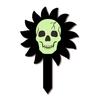 Halloween Yard Stakes Luminous Skeleton Decorative Garden Stakes Wooden Halloween