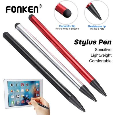 FONKEN Evrensel 2 In 1 Stylus Kapasitif Kalem Çizim Yazma Akıllı Telefon dokunmatik ekran kalemi Iphone Ipad Tablet için Kalem Aksesuarları