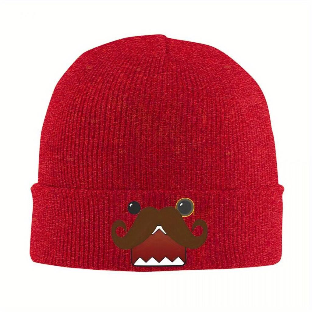DOMO Mützen Schnurrbart Skullies Beanies Hippie Kopftuch Unisex Erwachsenenmützen Herbst Winter Individuell Street Y2K Mützen Geschenk