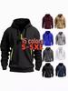 Men's Multi-Pocket Embroidered Badge Zipper Hoodie Pullover for Spring and Autumn
