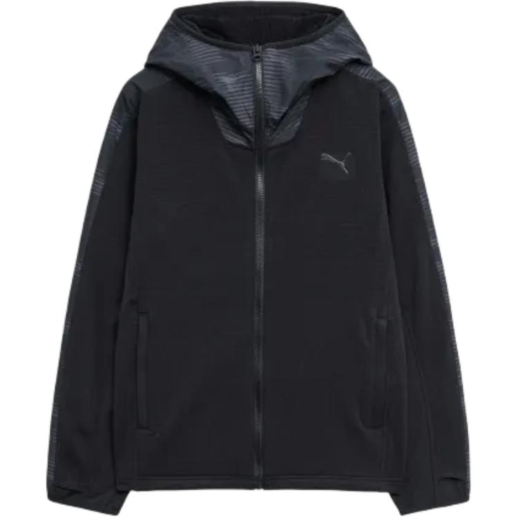 Puma Logo Hooded Zip Long Sleeve Jacket Men jackets 94094901 L