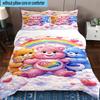 3PCS Rainbow Bears  3pcs Bedding,Including 3PCS Duvet Cover And 2pcs Pillowcases Perfect for Christmas,Ideal for Bedroom, Dormitory