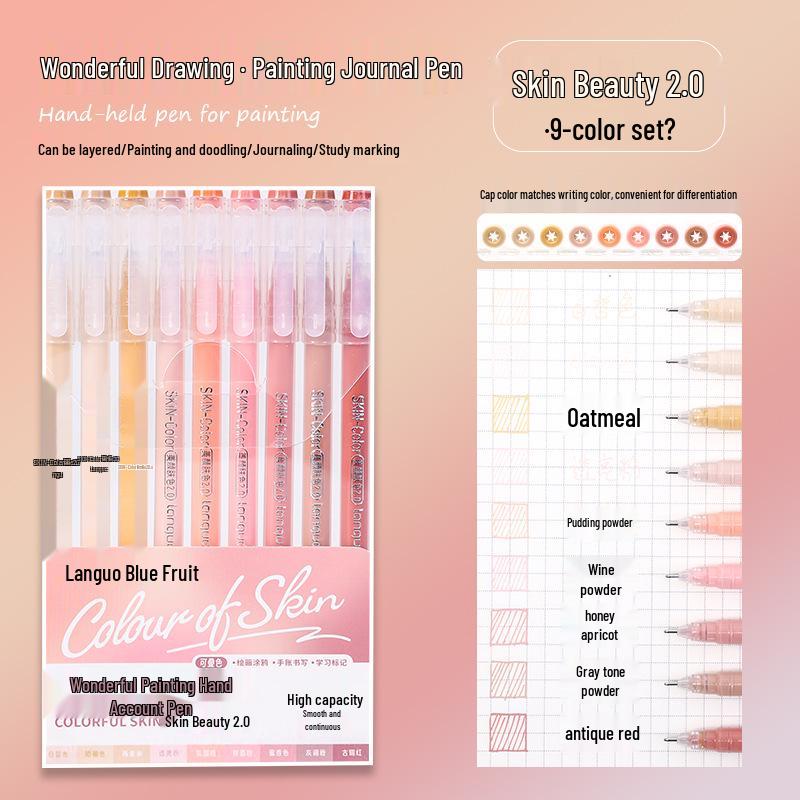 Warm Yellow Series Blue Fruit Neutral Pen: New Color for Student Planning and Children's Doodling