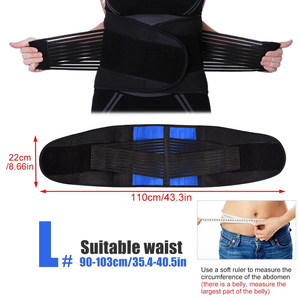 Tcare Double Pull Back Lumbar Support Belt Orthopedic Waist Trainer for Spine Decompression and Back Pain Relief