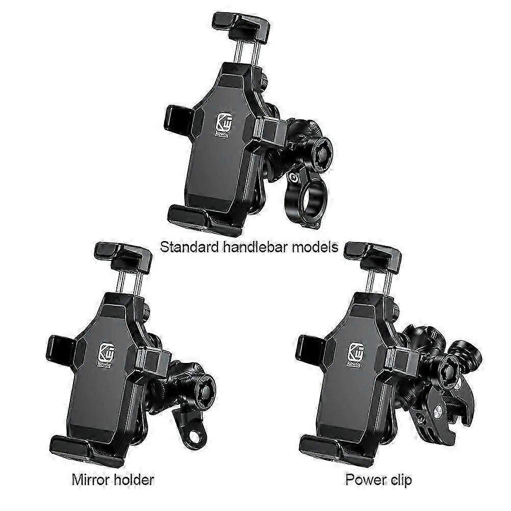 Cell Phone Holder with Vibration Dampener Bike Handlebar Smartphone Holder Secure Lock Cycling Phone Stand for 47-72Inch Phone