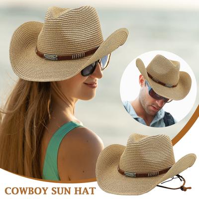 Klassischer Gürtel Denim Hut für Damen und Herren, Sommer Sonnenhut mit Krempe, Western Denim Hut, Sonnenhut