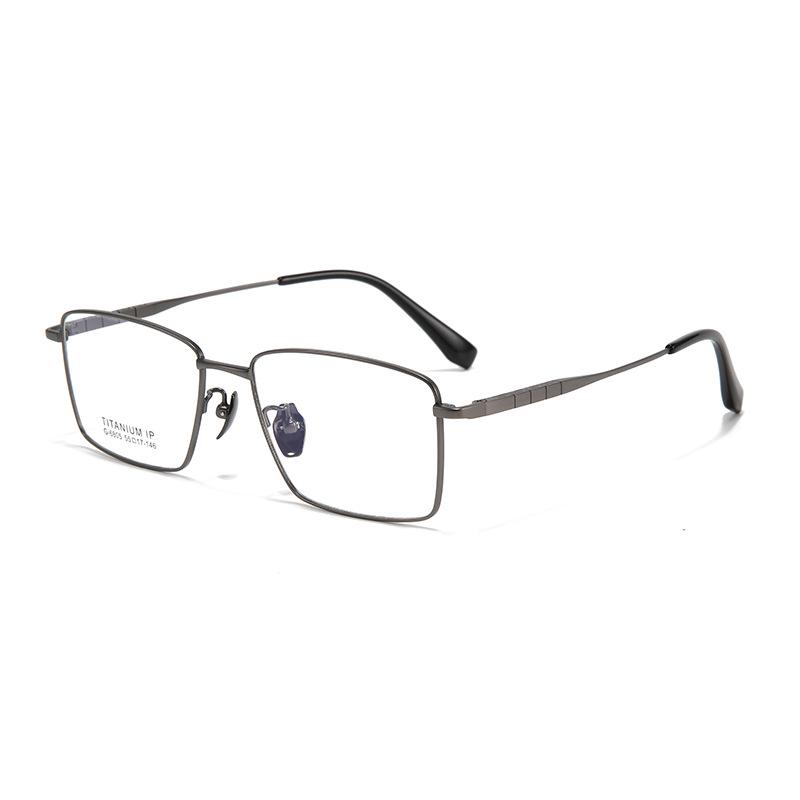 Ultra-Light Semi-Titanium Men's Eyeglass Frames with IP Plating for Myopia & Presbyopia