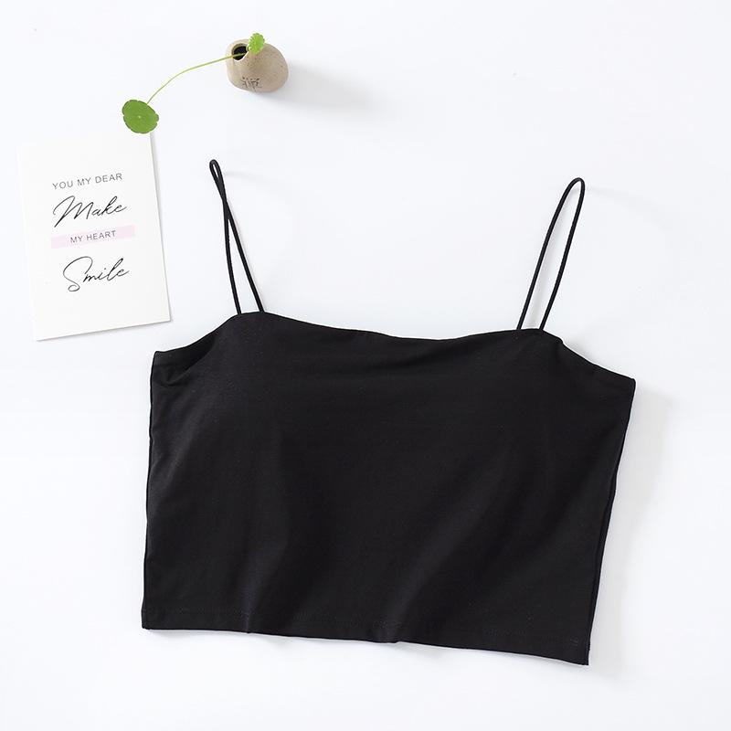 White Summer Women's Camisole with Built-in Bra and Beautiful Back Design