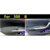 For Peugeot 308 (2009-14)Microfiber Leather Car Door Armrest Panel Protective Cover car accessories interior with Mount Fittings