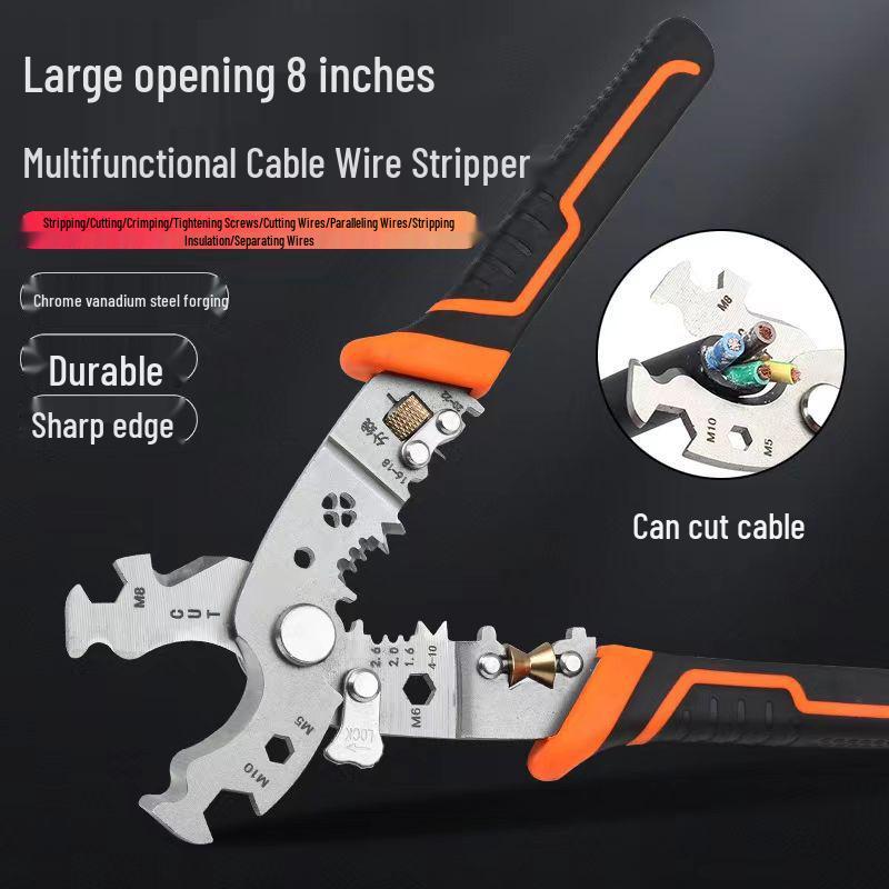 German Import 28-in-1 Heavy-Duty Multifunctional Wire Stripping & Cutting Pliers