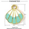 3pcs/Lot Stainless Steel Enamel Palm Flip Flop Shell Diy Charm Women Watermelon Strawberry Necklace Pendant Summer Ocean Jewelry