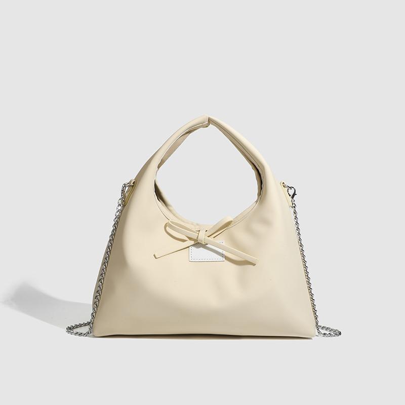 2025 Autumn Winter Simple Handbag Gentle Sweet Bow Tie Korean Style Simple Casual Crossbody Bag Tote Bag