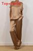 Polyester Lounge Suit With Spliced Design For Casual Women Spring Summer Wear