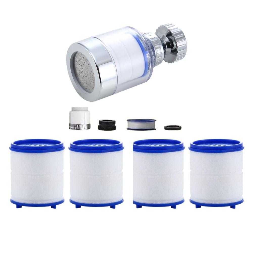 Faucet Filter Element Water Purifier Filter Remove Chlorine Heavy Metal Faucet Adapter PP Cotton Filtration for Kitchen Bathroom
