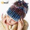 New Winter hats for women 100% Real Rex rabbit fur Patchwork thick hat female knitted hat skullies & beanies women's beanie cap