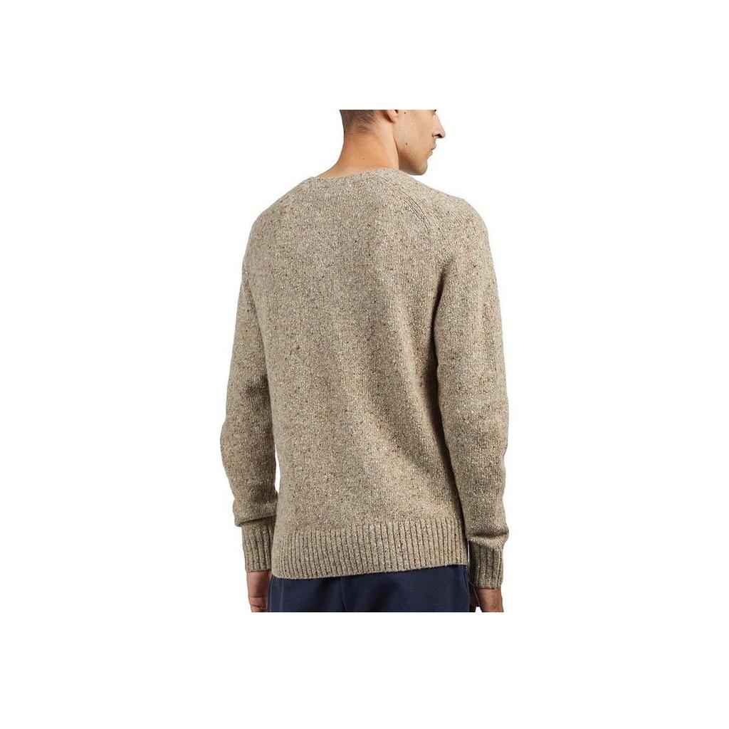 Polo Ralph Lauren Jednobarevný svetr s potiskem loga s kulatým výstřihem Pánský svetr Khaki 710918135-002