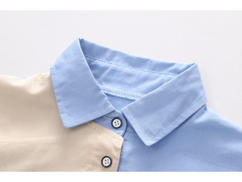 2023 New Boys' Long-Sleeve Cartoon Shirt Set - Spring/Autumn Style