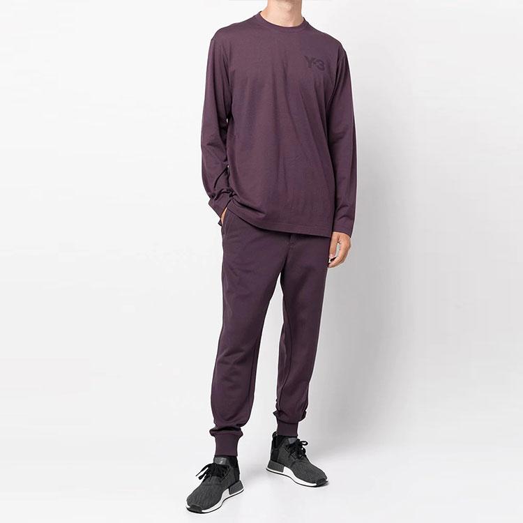 Y-3 Logo Knit Drawstring Sweatpants Men Bottoms Burgundy HB3394