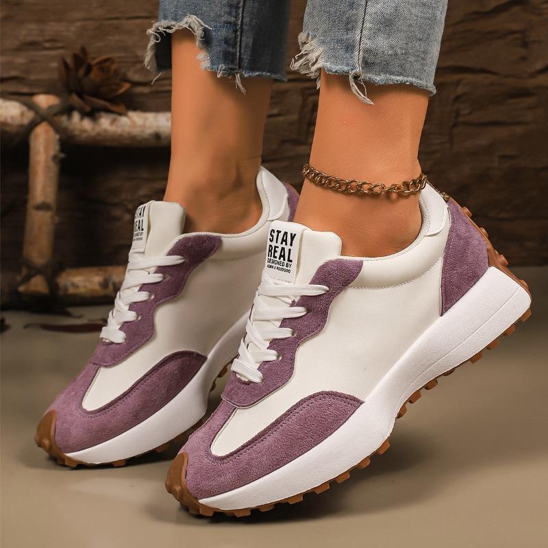 Fashion Soft Leather Forrest Gump Sneakers Women's Casual Daddy Shoes Versatile Single Shoes