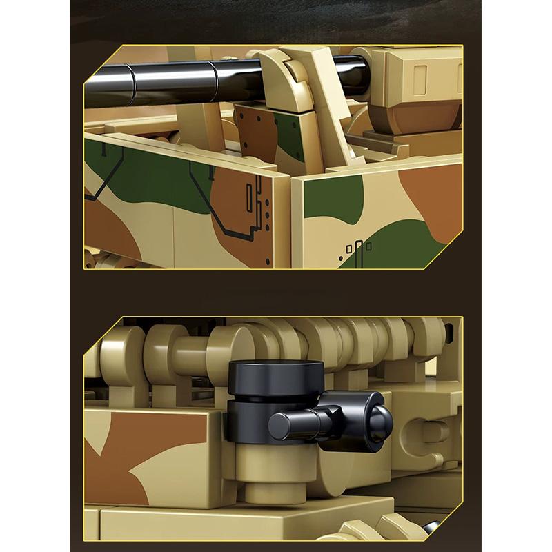 WW2 Classic Anti Tank Building Blocks Army Weapon Toys Military Armored Cars MOC Bricks Tank Model Adult Children New Year Christmas Gifts