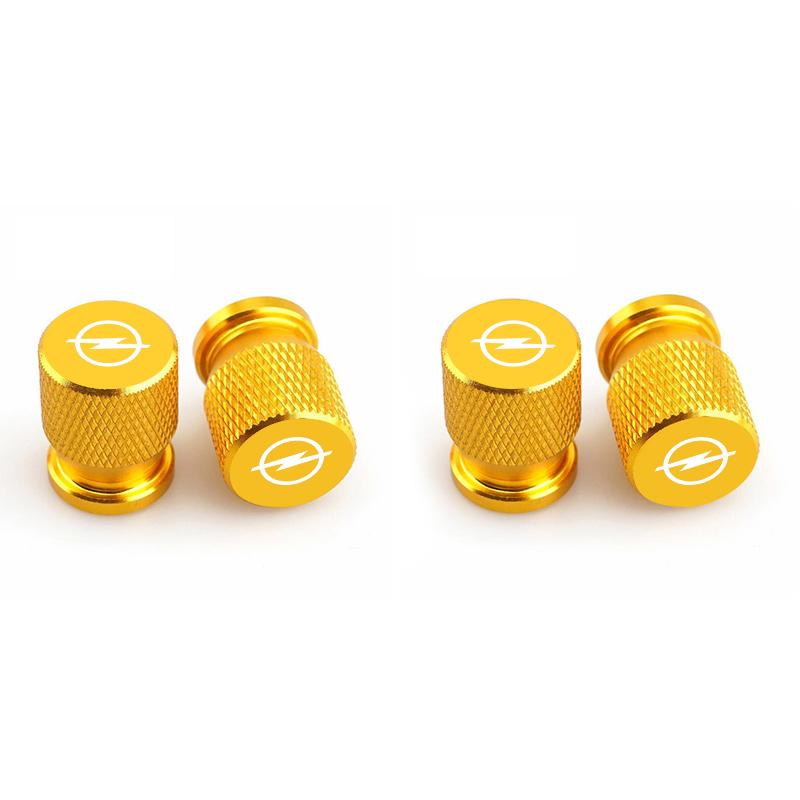4pcs/Lot Colorful Motorcycle Tire Hexagonal Valve Nozzle Cap Stainless Steel For Opel Astra In0signia Corsa Zafira Meriva Mokka