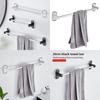 Stainless Steel Suction Towel Rack Bathroom Wall Mount For Home Organization
