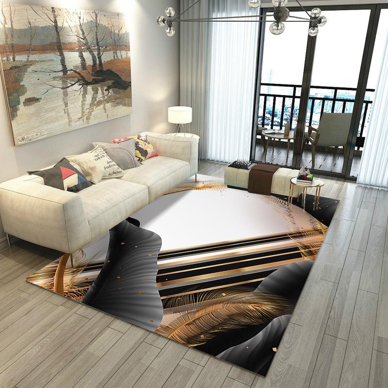 Living Room Carpet Marble Style Coffee Table Floor Mat Nordic Style Home Bedroom Bedside Carpet