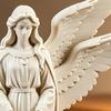 Guardian Angel Figurine 3D Printed Four-Winged Angel Statue for Home Office Bookshelf Desktop Decoration