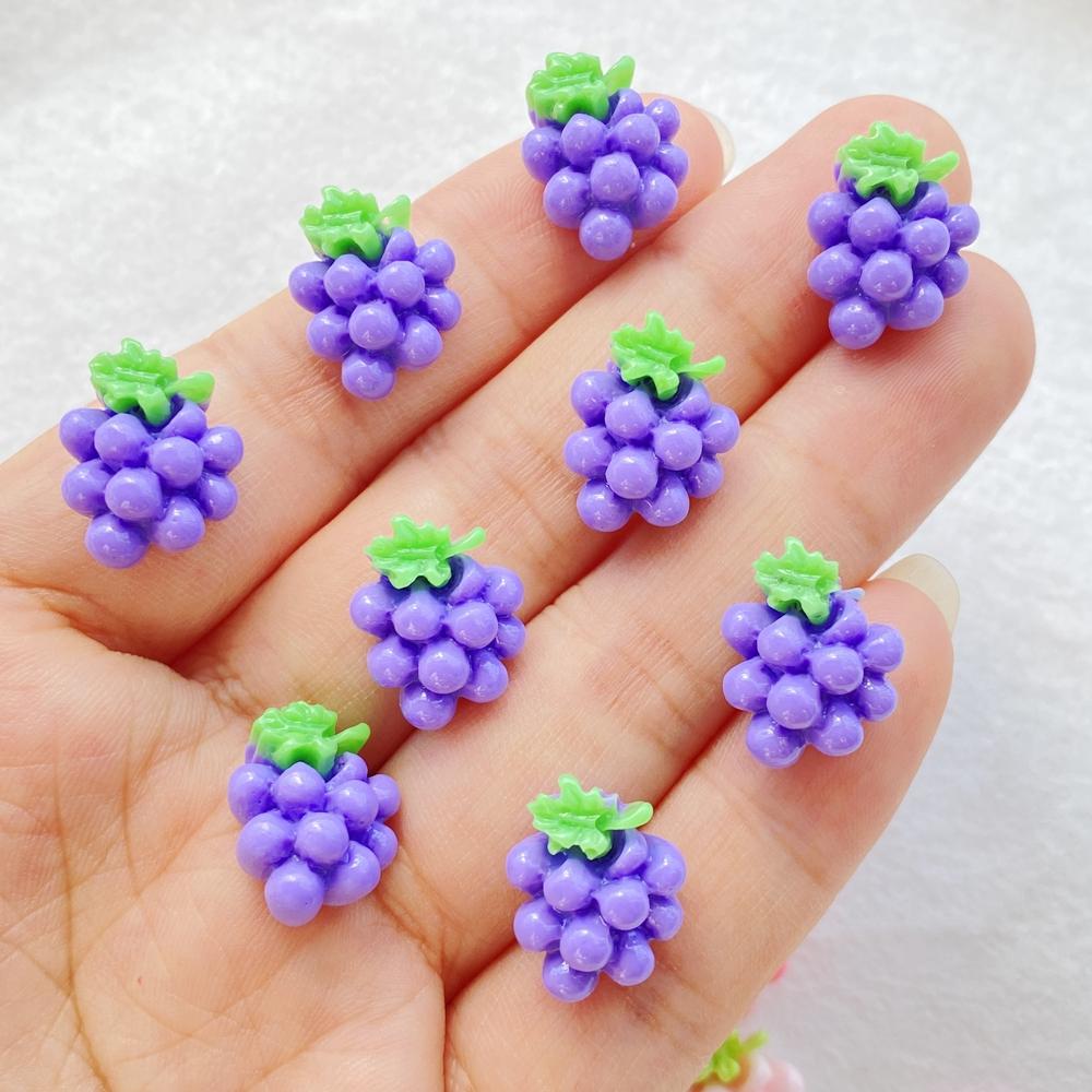20PCS Vibrant Resin Cute fruit grapes With for Scrapbooking, Wedding Decor & DIY Jewelry Making Accessories