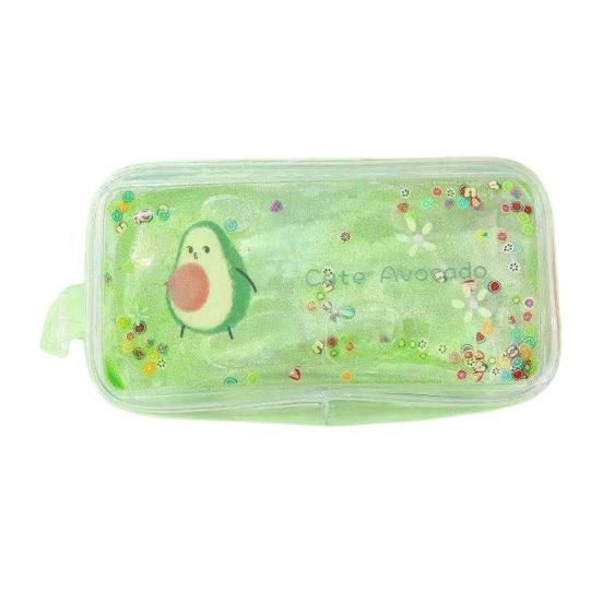 Shiny Pencil Case Transparent PVC Makeup Bag Waterproof Travel Cosmetic Bag Glitter Sequin Pouch for Pens Makeup Brushes