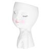 Face Flower Pot Eyes Closing Girl High Density Resin Drainage Hole Multi Purpose Head Planter Pot for Office Garden