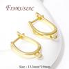 DIY Earring Making Supplies 18K Gold Plated Brass with Zircon Earwires Earrings Hook Clasps Findings,Earrings Fasteners