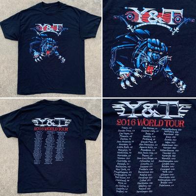 Y&T Black Tiger 2016 World Tour Heavy Cotton Black All Size T Shirt BL455 Unisex T-Shirt