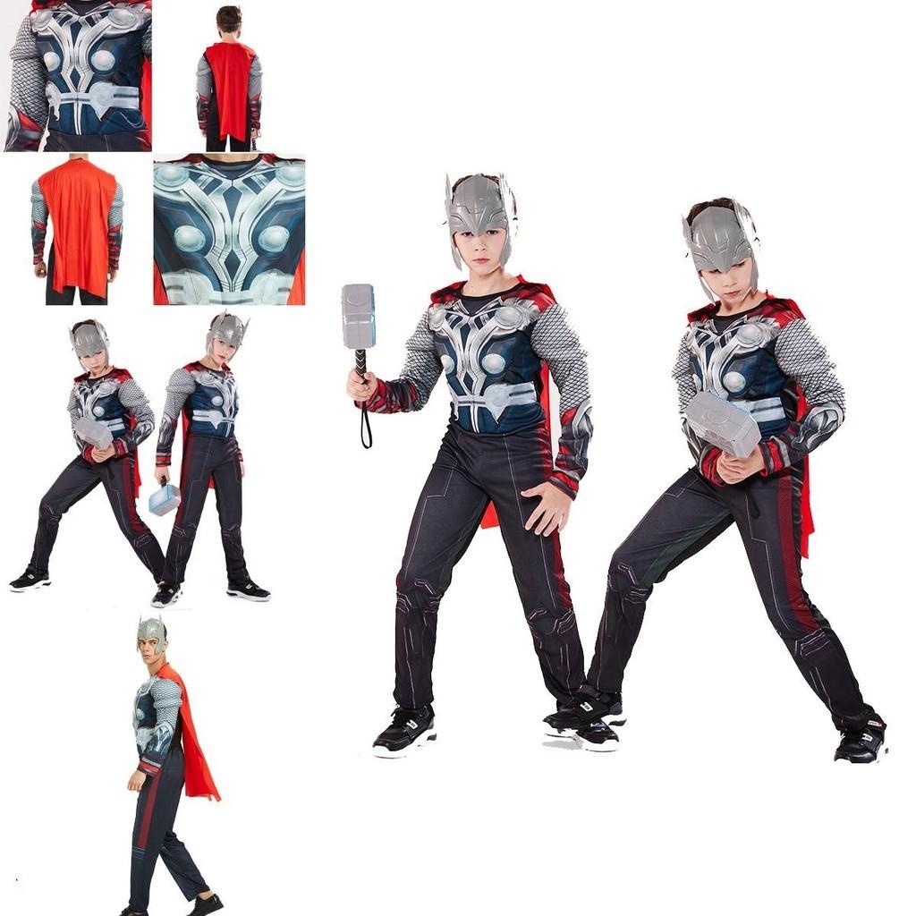 Avengers Endgame Thor Superhero Muscle Costume With Exquisite Workmanship For Adult Boys