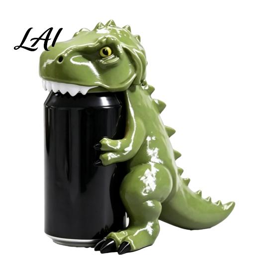 Nakładka na puszkę Rekin Pokrywka Dinozaur Urocze Zwierzątko Uchwyt na napoje gazowane do puszek 375 ml T-Rex Stojak plastikowy na napoje Biurko Zabawa Impreza Wystrój baru domowego Prezent Ochrona
