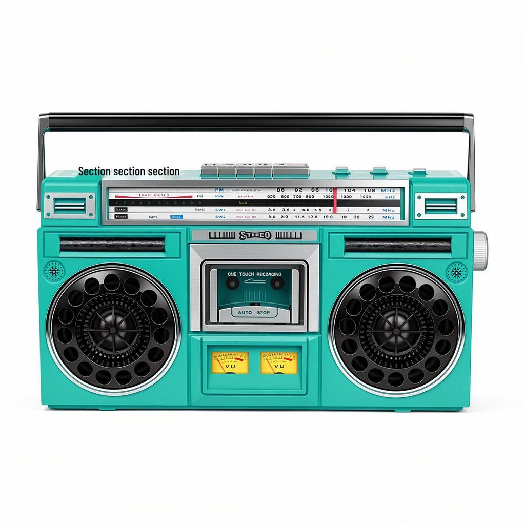 Retro Cassette Player & FM Bluetooth Speaker - Nostalgic Stereo Recorder for Outdoors