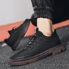 Men's Brogue Shoes Thick-soled shoes Boots Non-slip Men Casual Leather Shoes Fashion Sneakers Moccasins Male Footwear