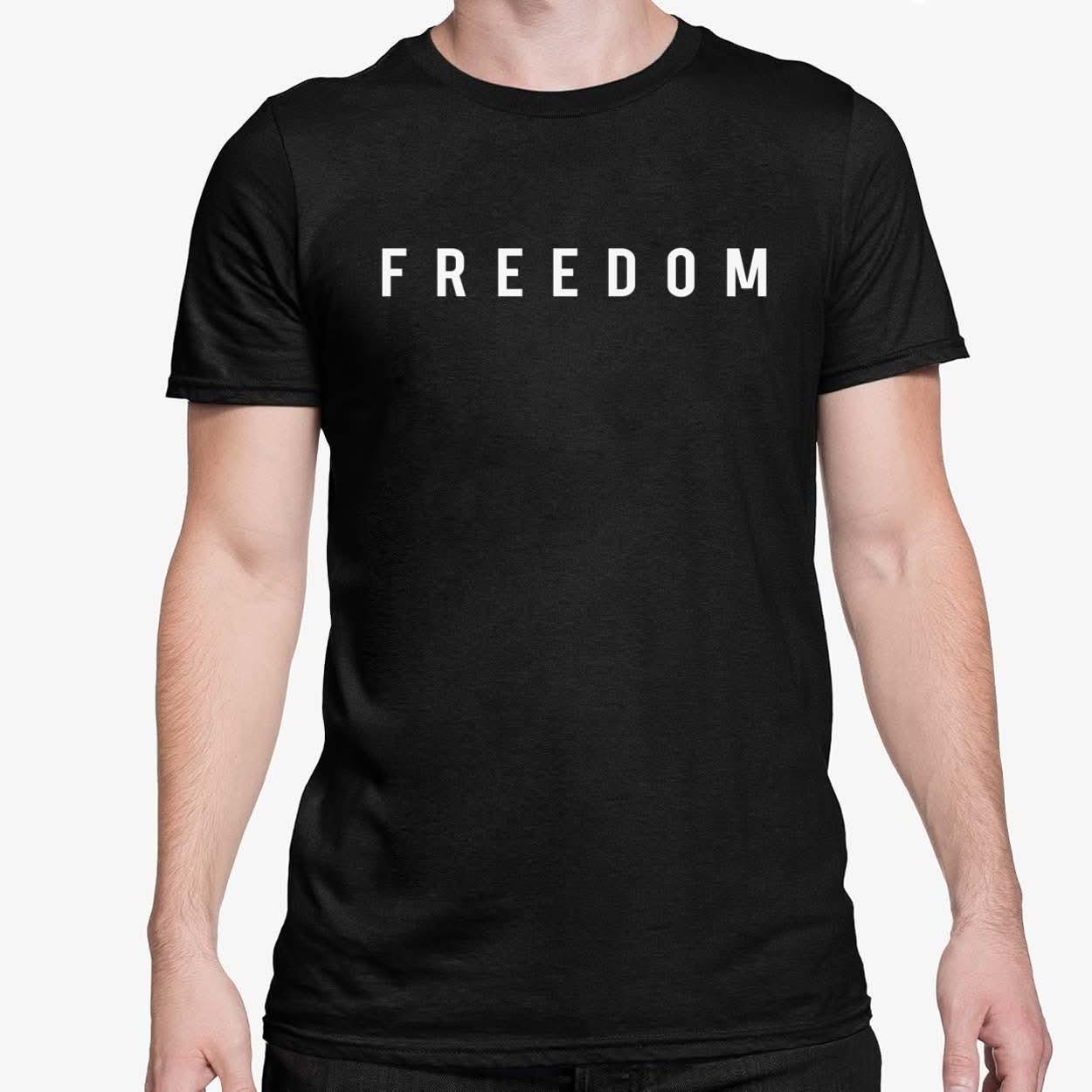 Charlie Kirk Freedom Black T Shirt Mens Womens Tees Top tee Turning Point 4XL