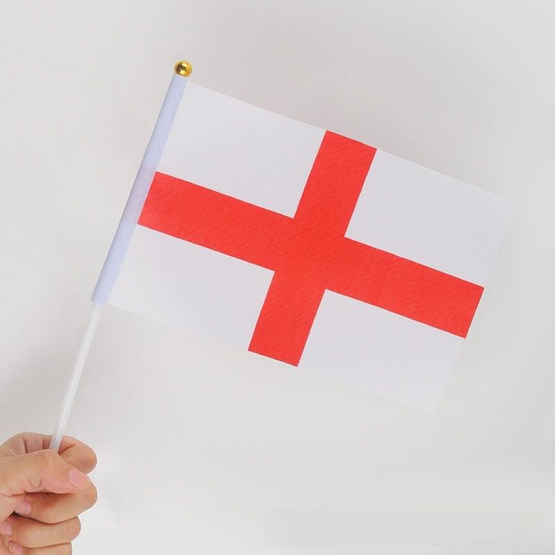 Global Football Cup Polyester Handheld Flags For Sports Fans And Festivals England