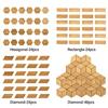 24/48PCS DIY Dollhouse Floor Tiles 1/12 Scale Miniature Floor Board Gift Wood Grain Floor  Dollhouse