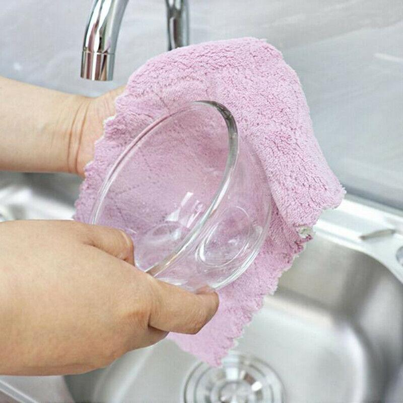 5pcs Soft Cotton Absorbent Dish Towels for Kitchen Supplier Dish Cleaning Cloth Tea Towel
