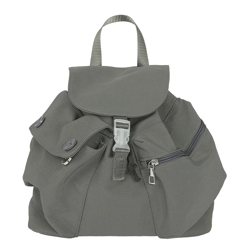 2025 Summer New Canvas Bucket Backpack for College Girls - Simple and Stylish College Style for Class