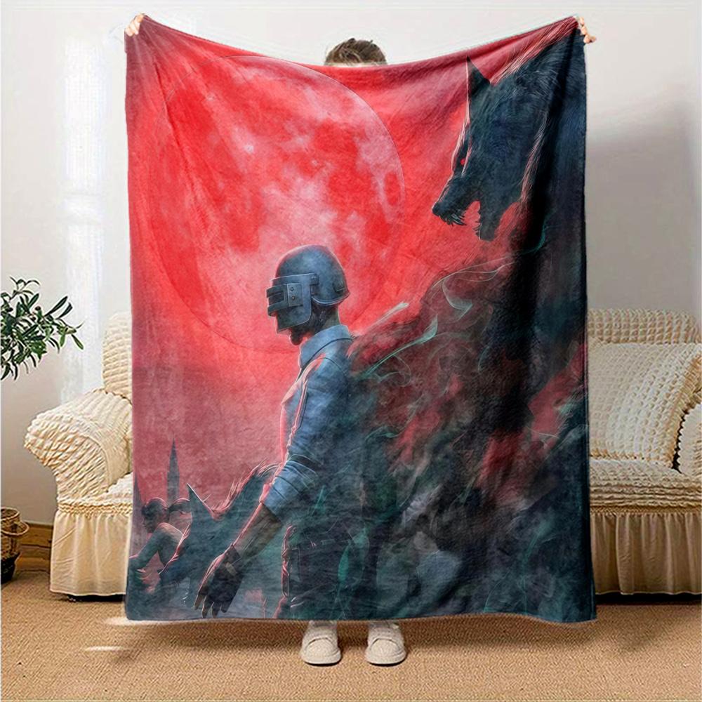 PUBG Flannel Blanket, High quality Comfortable for All Seasons, Home Decor, Warmth and Comfort