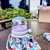 Whale Spray Water Bottle Sippy Cup with Straw 260ml Baby-Friendly Drinking Cup for Family Parties Outdoors Gift
